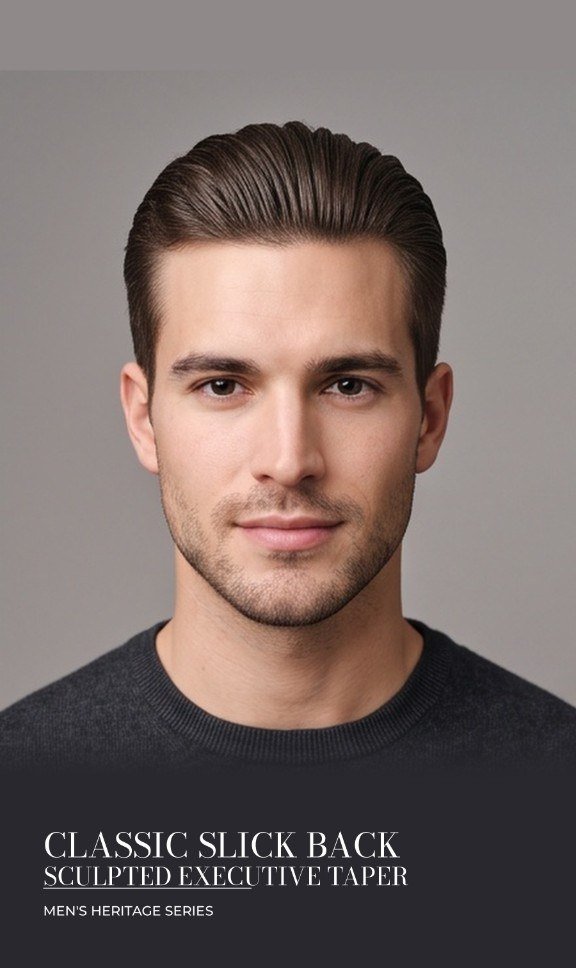 Classic slick back hairstyle